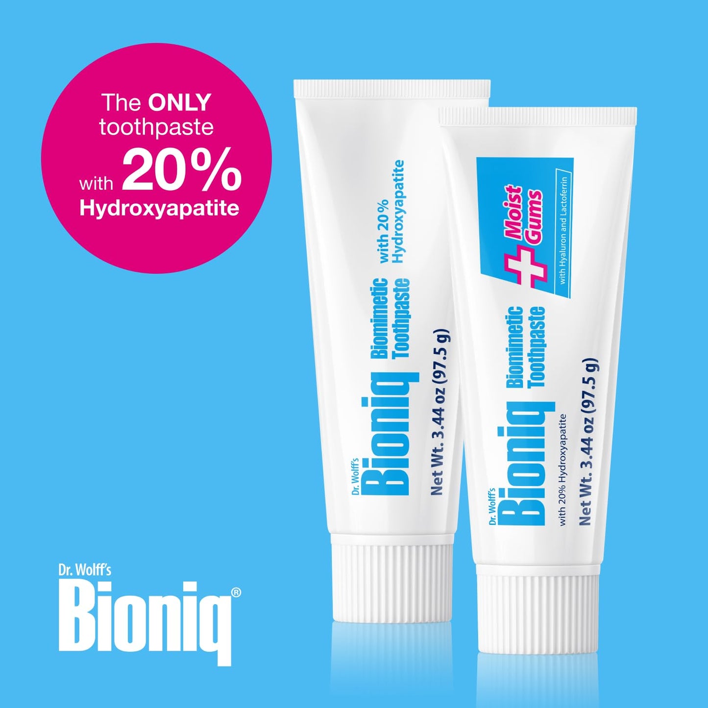 Bioniq Classic Biomimetic Toothpaste – 20% Hydroxyapatite (BioHAP) 3.44 oz | Clinically Tested