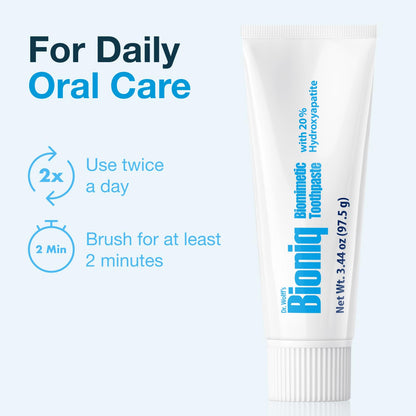 Bioniq Classic Biomimetic Toothpaste – 20% Hydroxyapatite (BioHAP) 3.44 oz | Clinically Tested