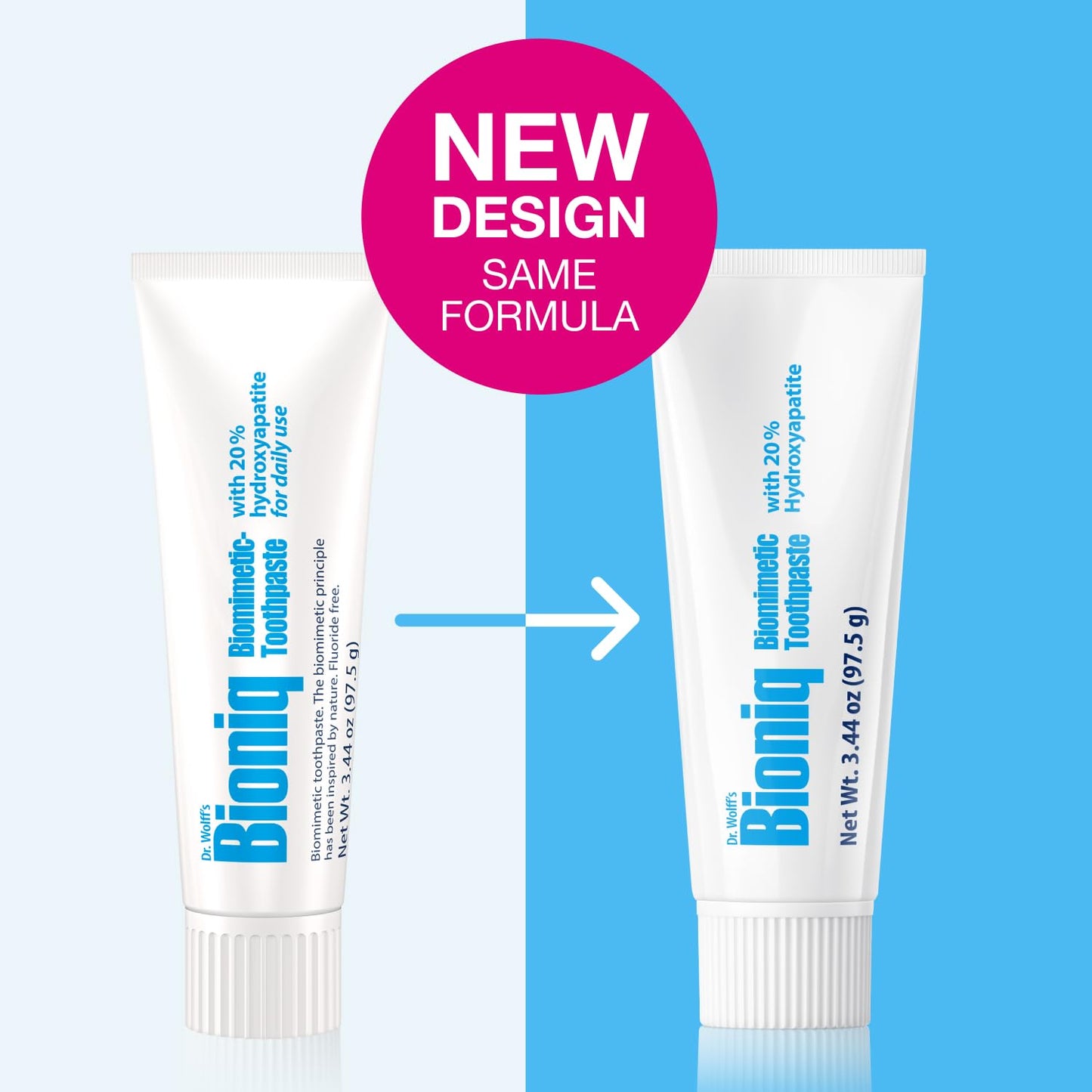 Bioniq Classic Biomimetic Toothpaste – 20% Hydroxyapatite (BioHAP) 3.44 oz | Clinically Tested