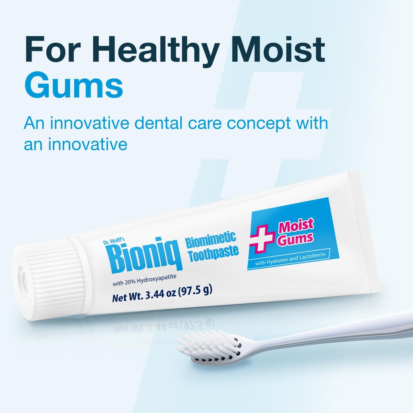 Bioniq Plus Biomimetic Toothpaste — 20% Hydroxyapatite, 3.44 oz (Pack of 3) | Clinically Tested | Fluoride & SLS Free