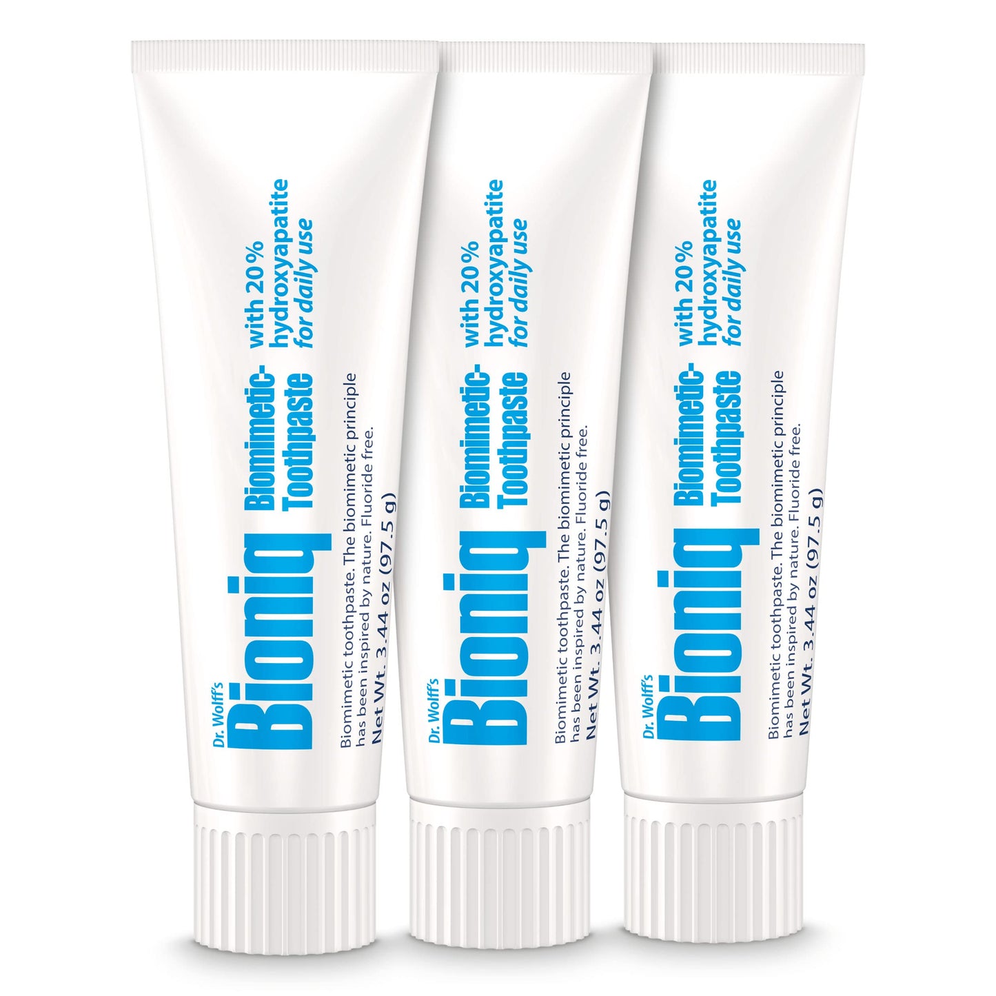 Bioniq Classic Biomimetic Toothpaste – 20% Hydroxyapatite, Fluoride-Free, Pack of 3