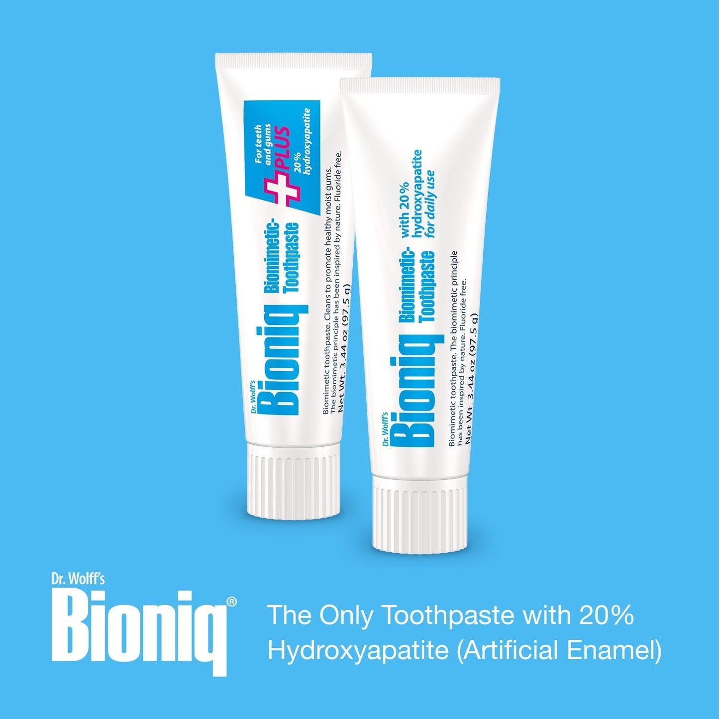 Bioniq Classic Biomimetic Toothpaste – 20% Hydroxyapatite, Fluoride-Free, Pack of 3