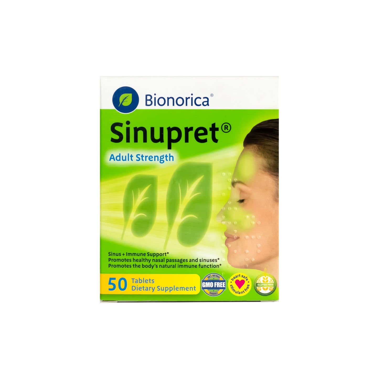 Bionorica Sinupret Adult Strength - Natural Sinus & Immune Support - 50 Tablets