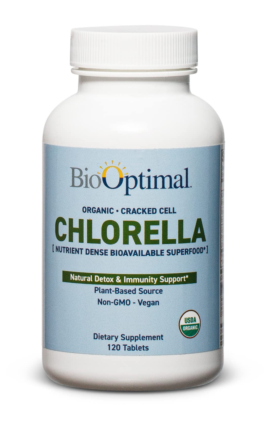 BioOptimal Organic Chlorella Tablets - 500mg, 120 Tablets | Organic & Non-GMO
