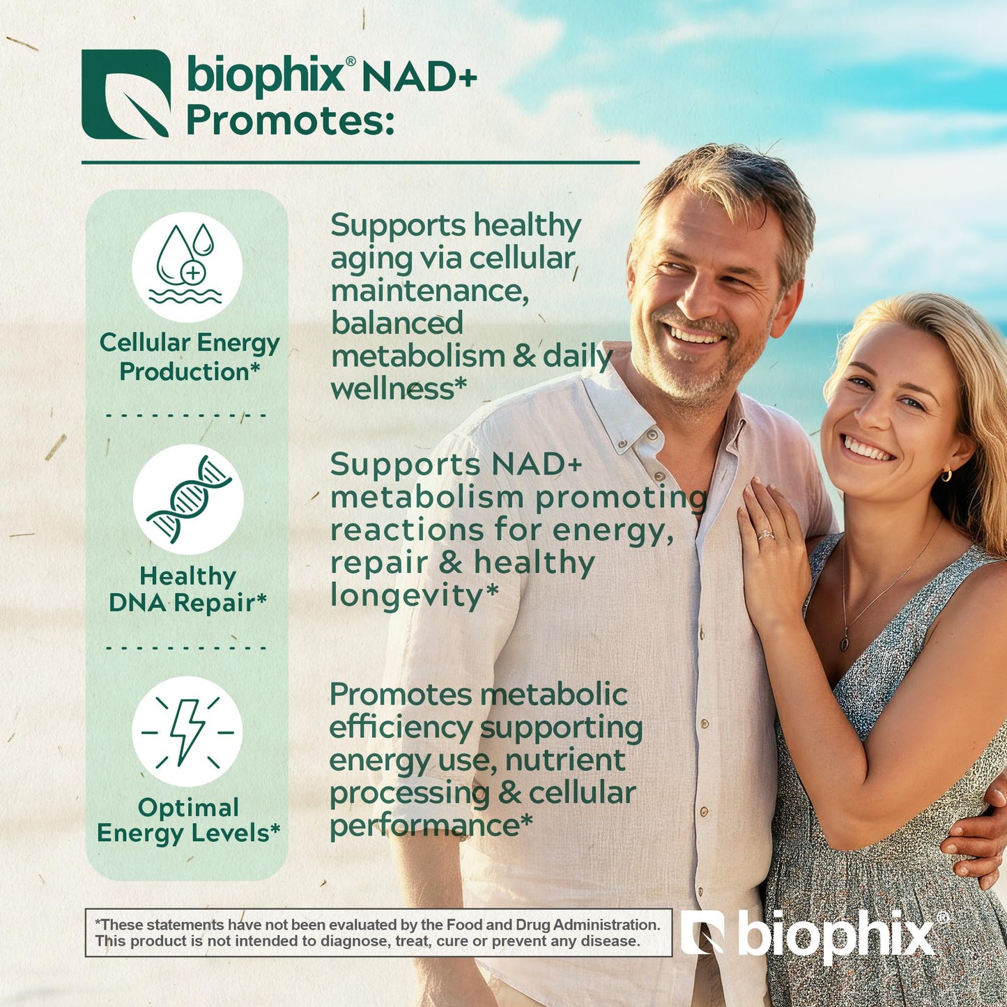 Biophix NAD+ Liposomal Supplement – 1000 mg/Serving | NR, Resveratrol & Quercetin | 100 Veg Caps