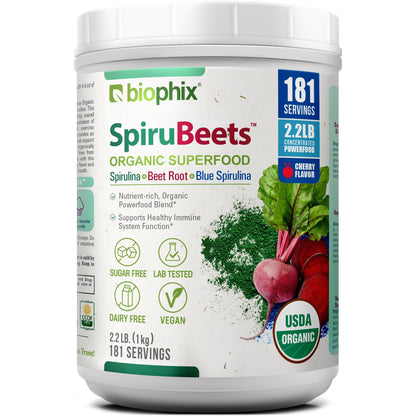 Biophix SpiruBeets 2.2 lb – Spirulina Beet Root Protein-Rich Superfood