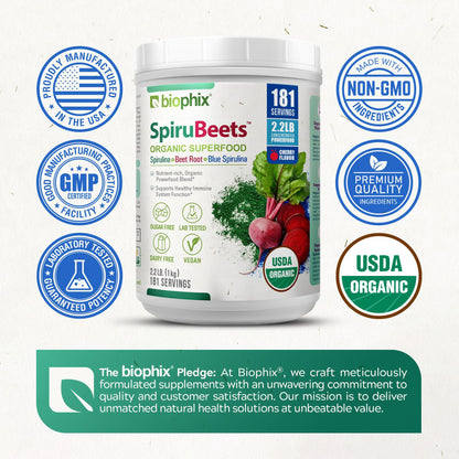Biophix SpiruBeets 2.2 lb – Spirulina Beet Root Protein-Rich Superfood