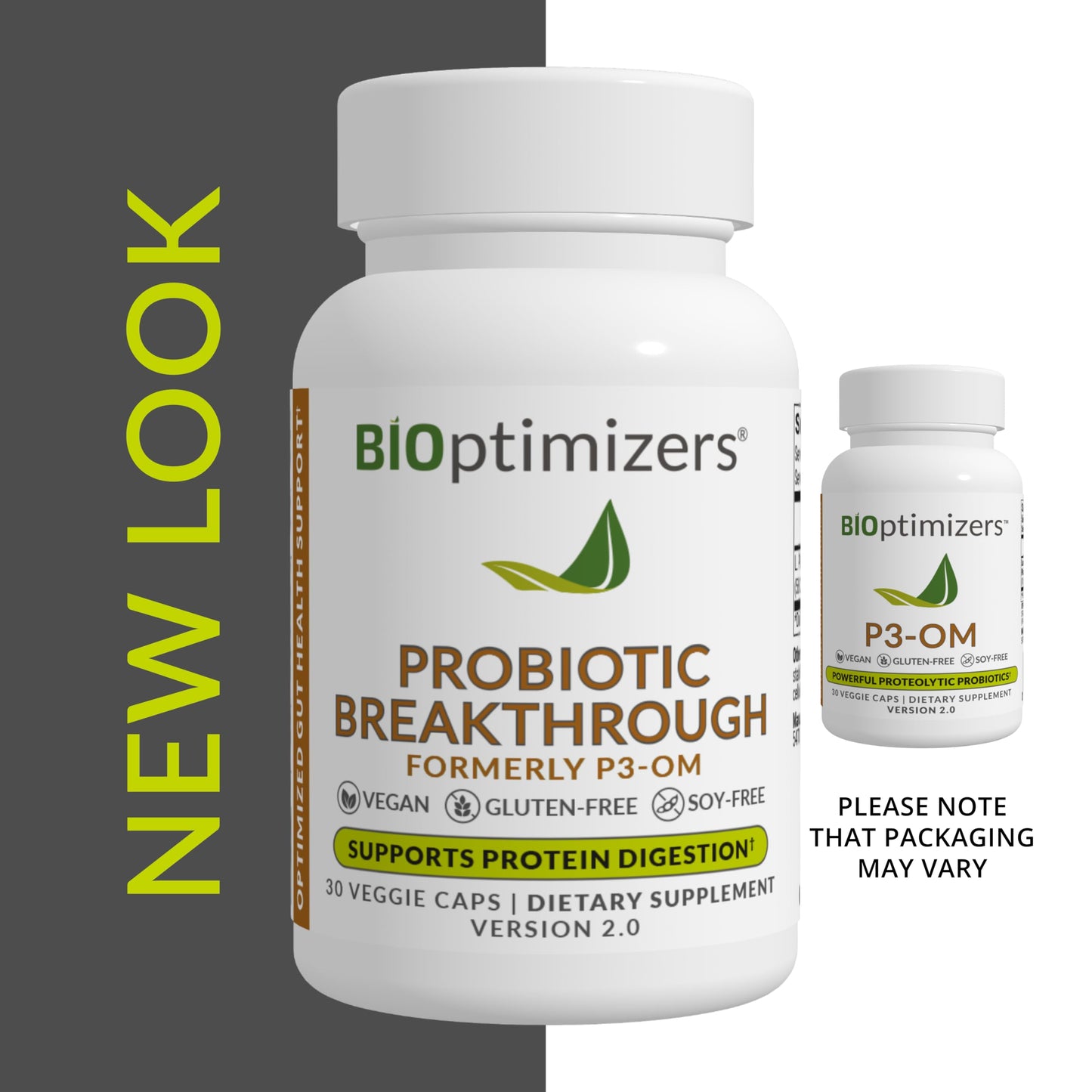 BiOptimizers Probiotic Breakthrough | Lactobacillus Plantarum OM Probiotics & Prebiotics for Gut, Digestive & Immune Support | 30 Vegan Capsules