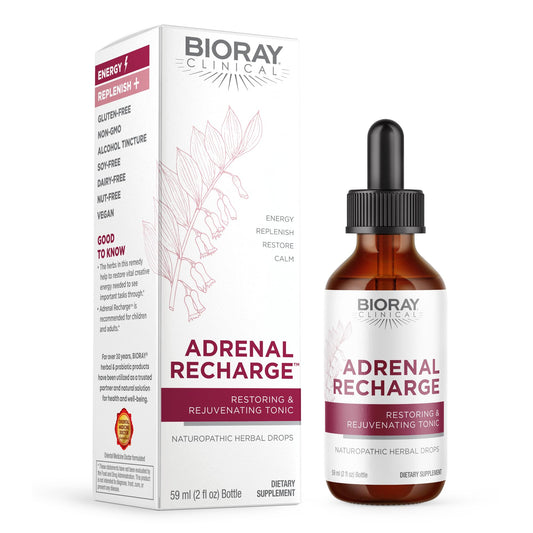 BIORAY Clinical Adrenal Recharge - 2 fl oz - Restoring & Rejuvenating Alcohol Tincture BritishVita | Premium UK Vitamins & Wellness Supplements