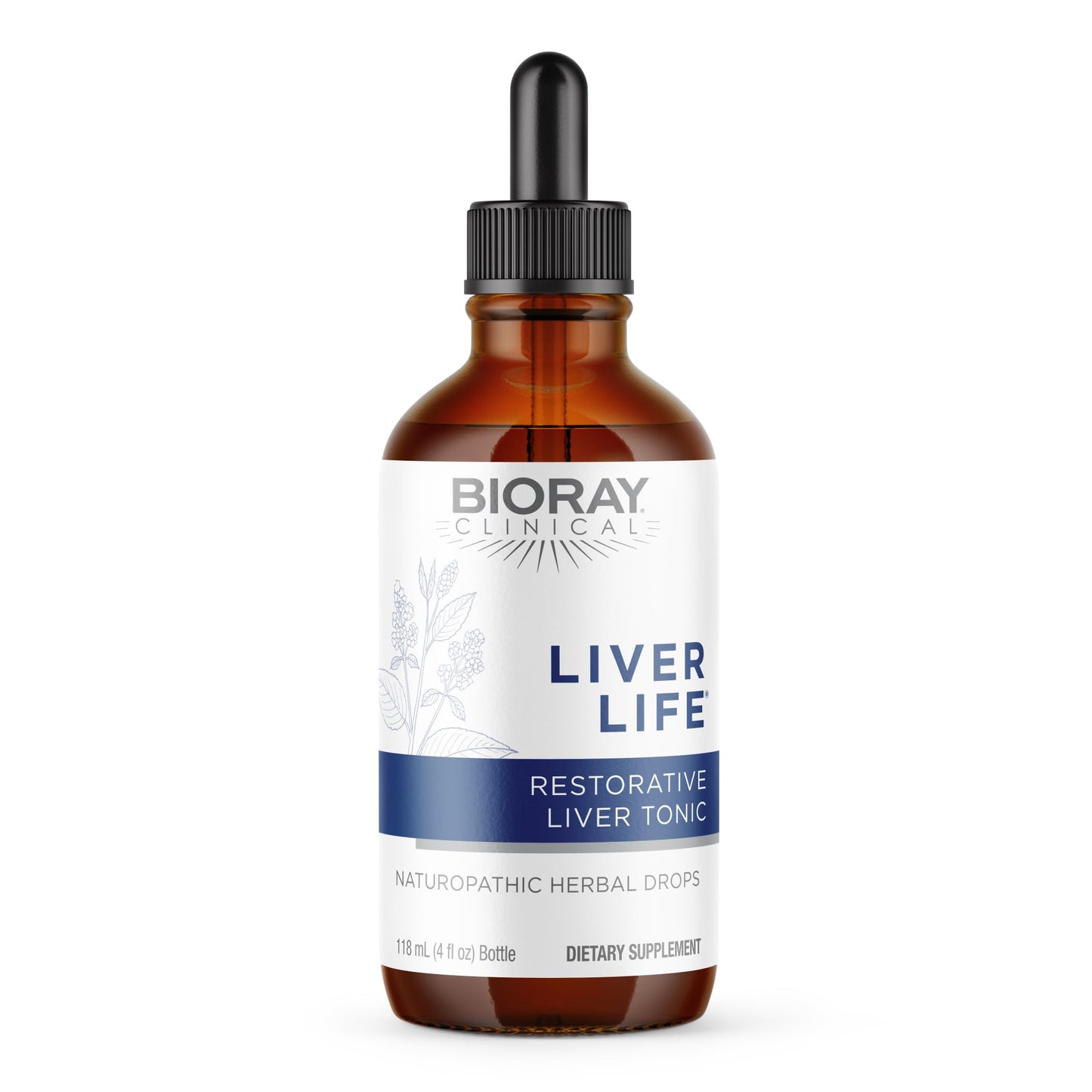 BIORAY Clinical Liver Life – Liver Support Tincture 4 oz | Non-GMO, Vegetarian, Gluten Free