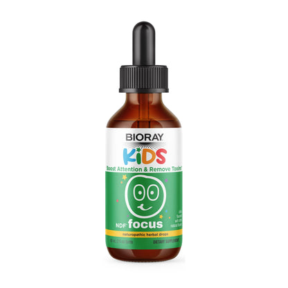 BIORAY Kids NDF Focus Citrus – Cognitive Support & Steady Energy (2 fl oz) | Non-GMO, Vegetarian, Gluten Free
