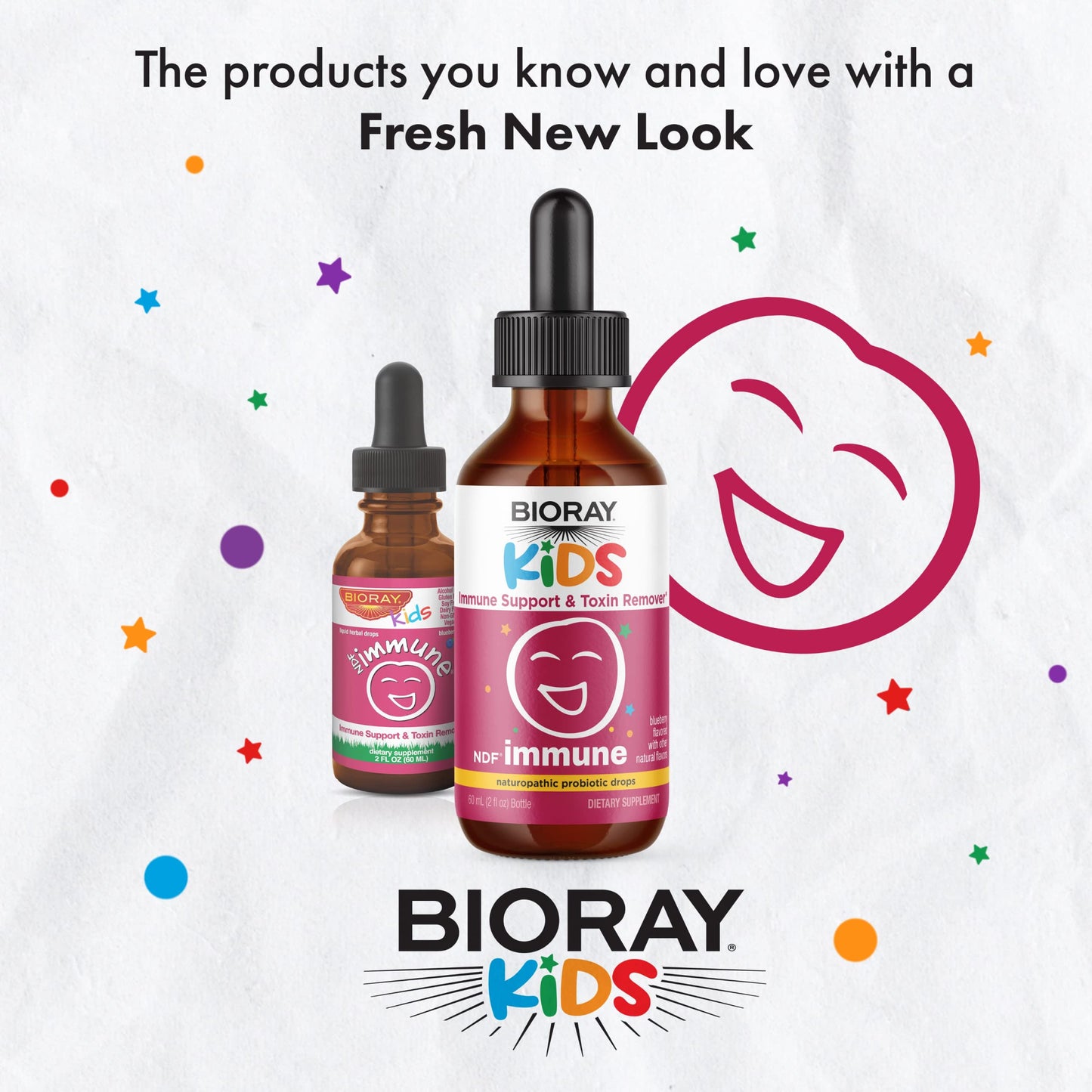 BIORAY Kids NDF Immune – Blueberry, 2 oz | Immune Support & Toxin Removal