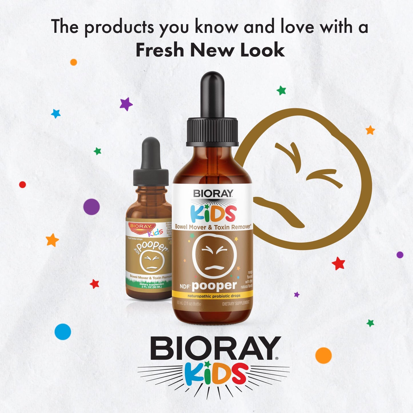 BIORAY Kids NDF Pooper Mango - 2 fl oz Bowel Mover | Non-GMO Vegan Gluten Free - 30 Servings