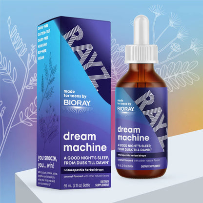 BIORAY RAYZ Dream Machine Caramel Flavor 2 fl oz – Sleep & Relaxation Support for Teens 12-18