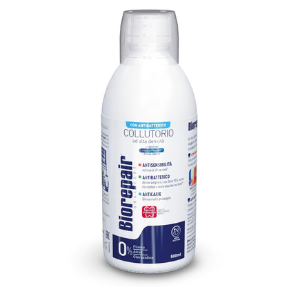 Biorepair Collutorio Mouthwash - Antibacterial, 500ml (Italian Import)