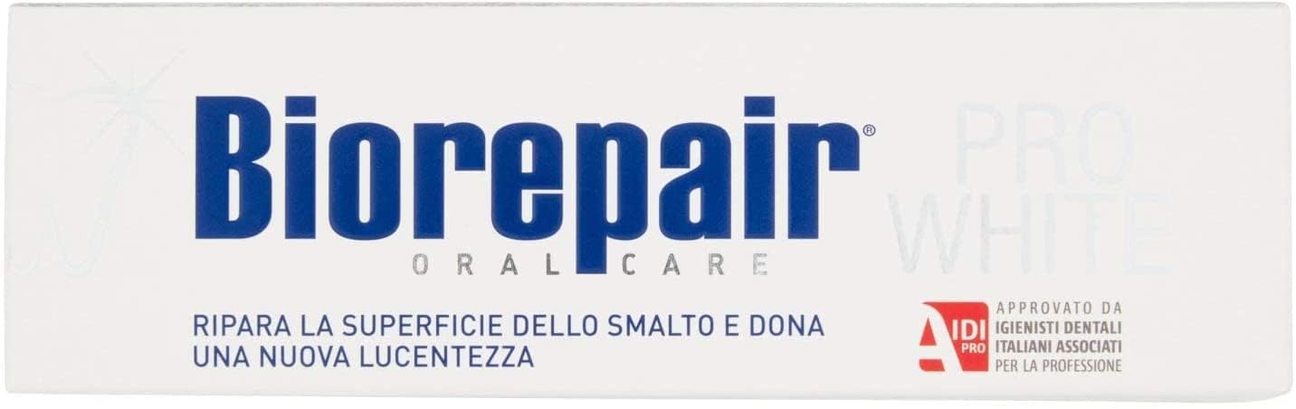 Biorepair Pro White Whitening Toothpaste with microRepair – 2x75ml (Italian Import)