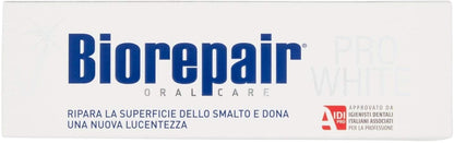 Biorepair Pro White Whitening Toothpaste with microRepair – 2x75ml (Italian Import)