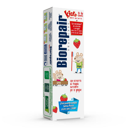 Biorepair Junior Toothpaste - MicroRepair for Kids, Strawberry Flavor, 50ml