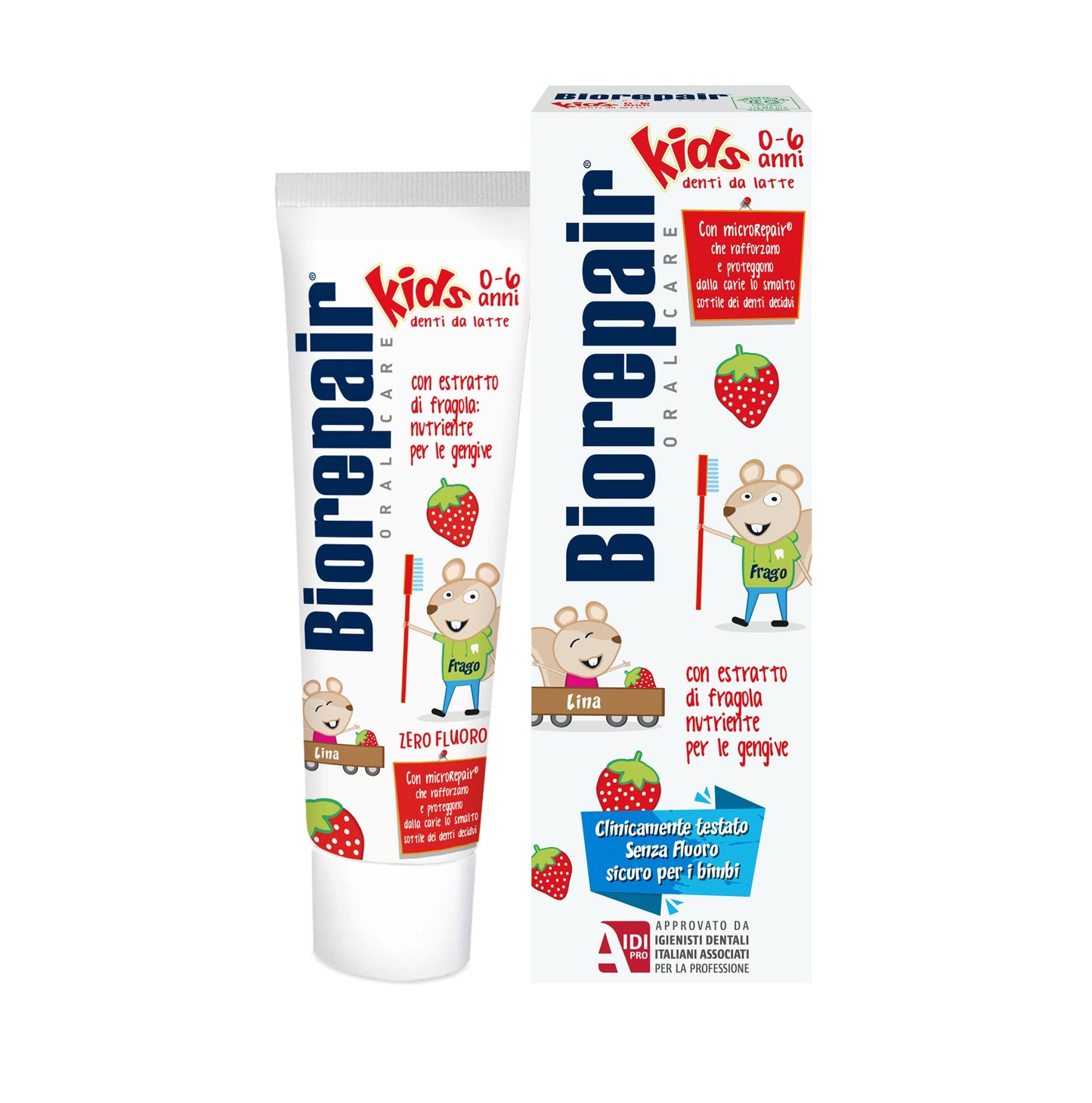 Biorepair Junior Toothpaste - MicroRepair for Kids, Strawberry Flavor, 50ml