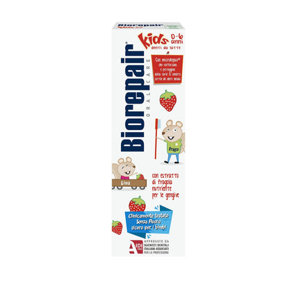 Biorepair Junior Toothpaste - MicroRepair for Kids, Strawberry Flavor, 50ml