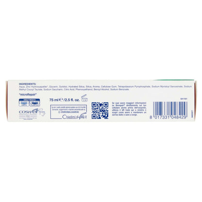 Biorepair Total Protective Repair Toothpaste with microRepair – New Formula, 75ml (2.5 fl oz), Italian Import