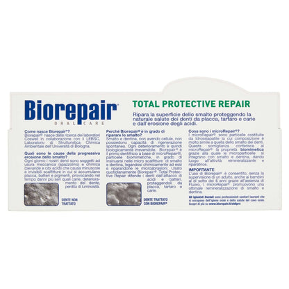 Biorepair Total Protective Repair Toothpaste with microRepair – New Formula, 75ml (2.5 fl oz), Italian Import