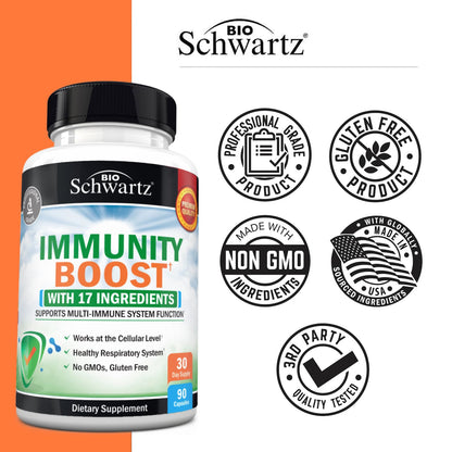 BioSchwartz Immune Support Supplement | Vitamin C, Zinc & Elderberry