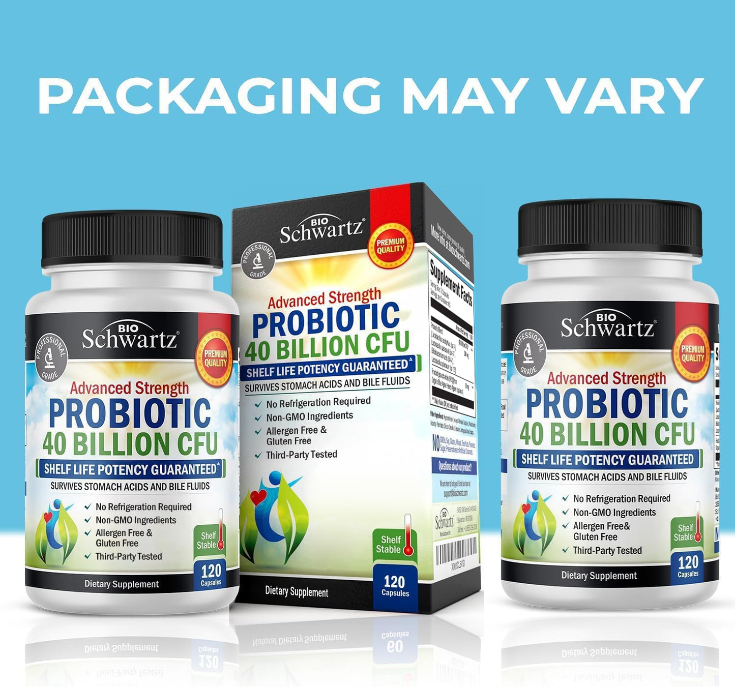 BioSchwartz Daily Probiotic – 40B CFU for Gut Health, 120 Count