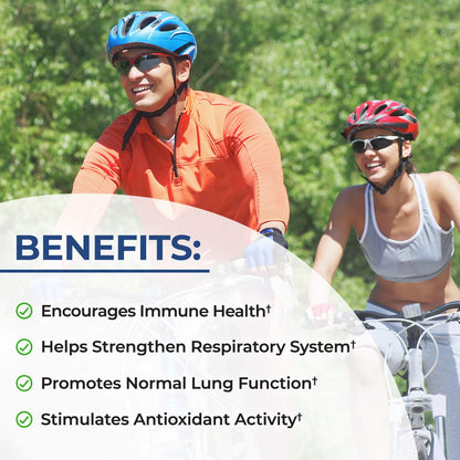 Respiratory & Immune Lung Support - Quercetin, Vitamin D & Cordyceps | 60 Capsules