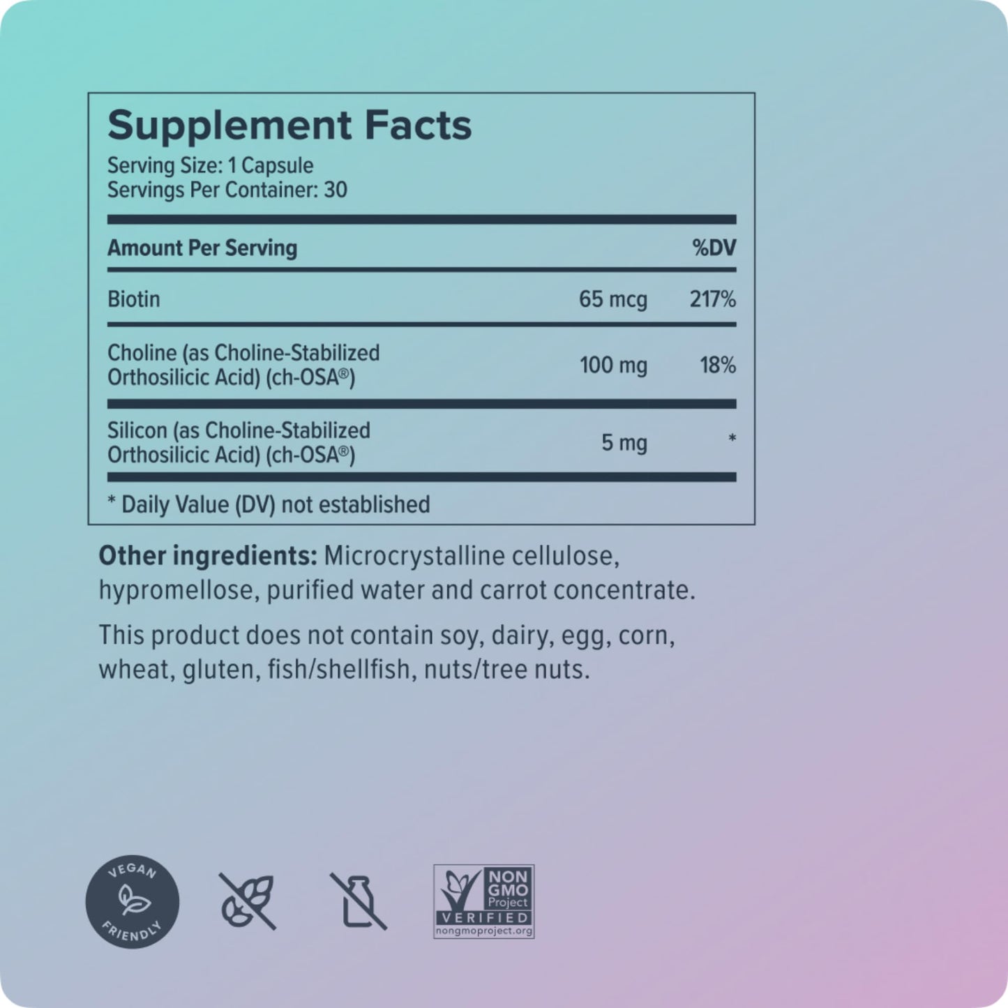 Biosil Advanced Hair + Nail Care – Growth Vitamins for Women | Patented ch-OSA | 15-Day Supply