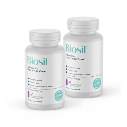 Biosil Advanced Hair + Nail Care – 60 Capsules, Pack of 2 | ch-OSA + Biotin