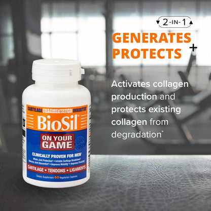Biosil On Your Game - 60 Veggie Capsules | Patented ch-OSA for Joint Support