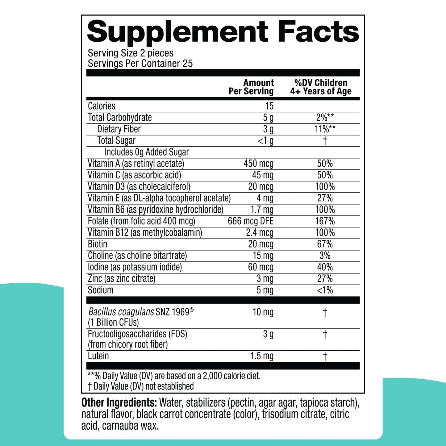 Biostime Kids Multivitamin Gummies with Probiotics & 11 Essential Vitamins (Ages 4+) – No Added Sugar, Free from Top 9 Allergens, 50 Count