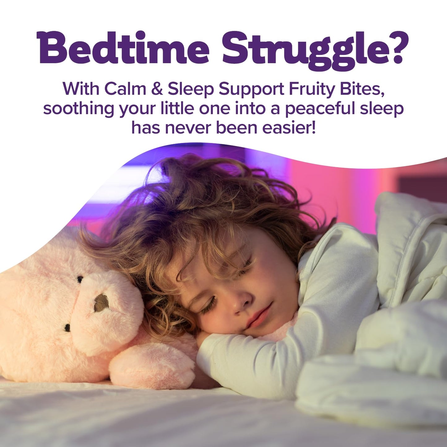 Biostime Kids Sleep Fruity Bites (Ages 4+) – Probiotics & Magnesium Gummies (Melatonin-Free) | 60 Count