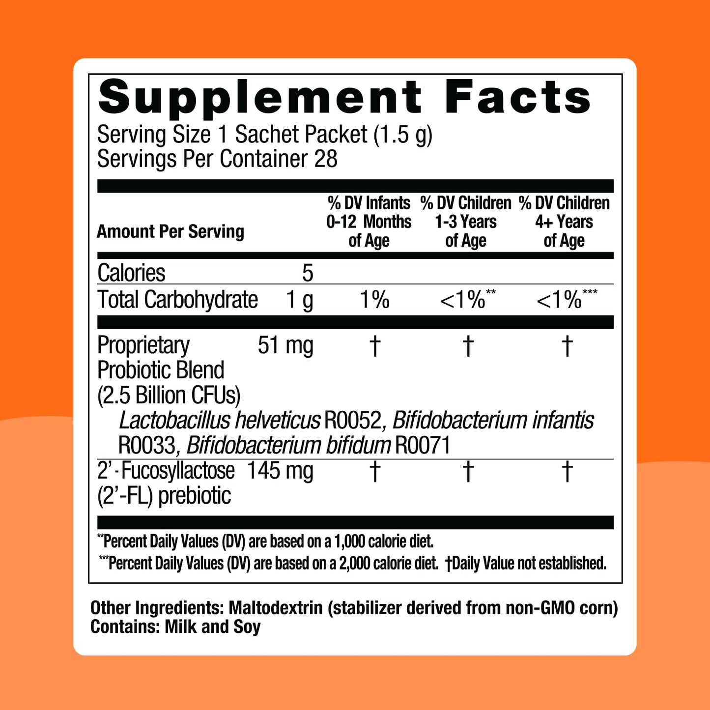 Biostime Baby Probiotic for Kids with HMO & Prebiotic Fiber – Immune Support & Digestion – 28 Powder Packets