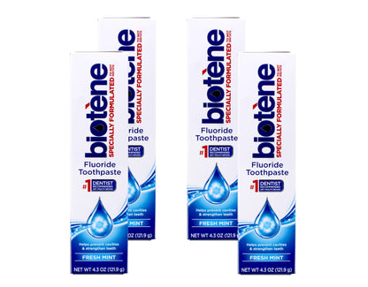 Biotene Dry Mouth Toothpaste Fresh Mint Original – 4.5 oz x4 Pack