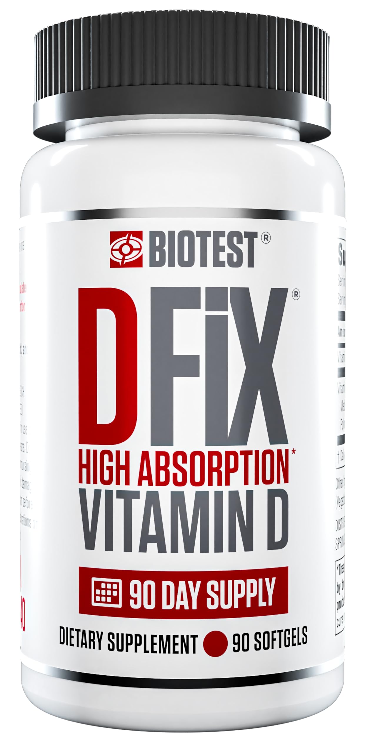 Biotest D Fix - 5000 IU Vitamin D3 Softgels | 90 Servings