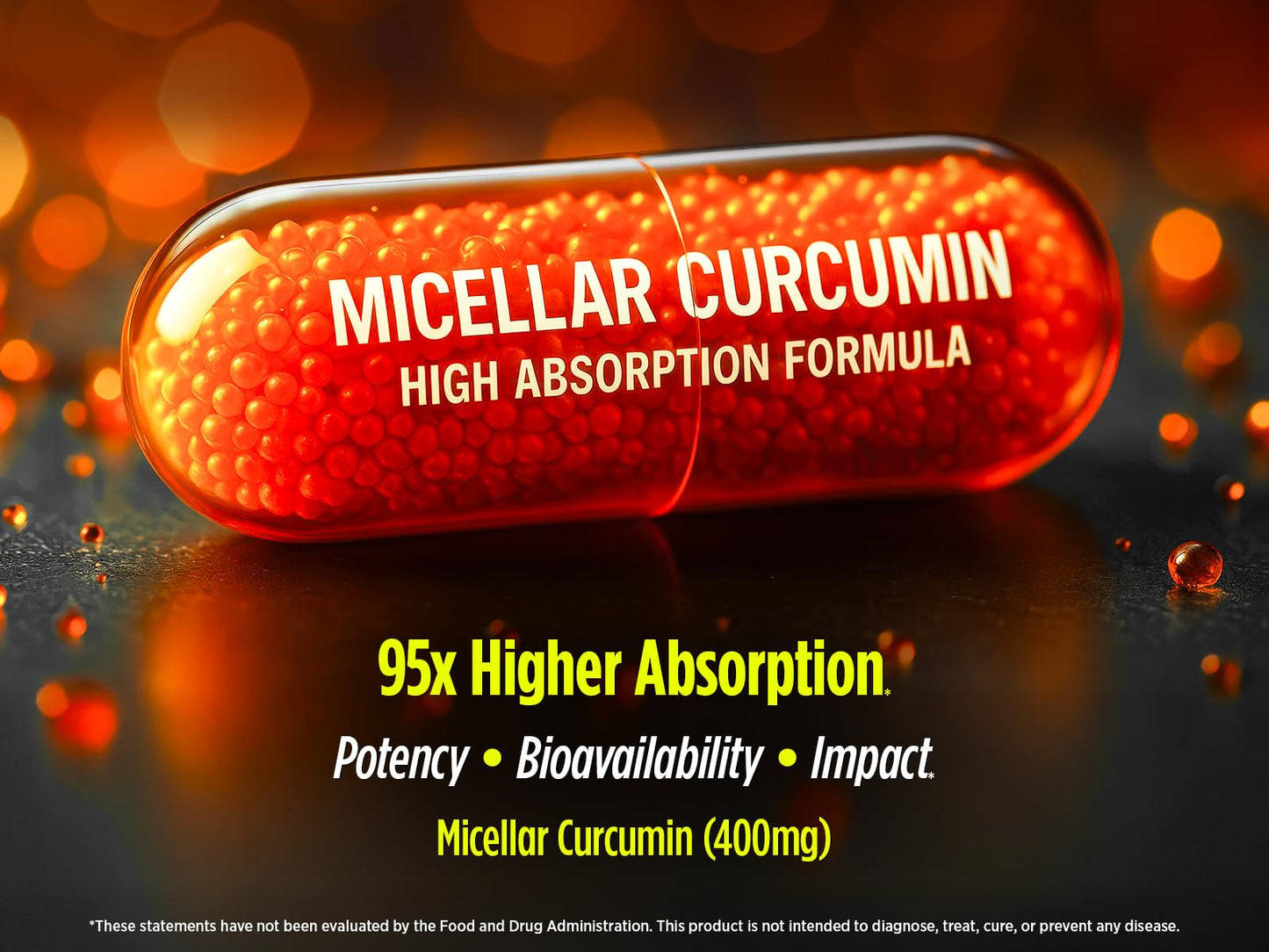Biotest Micellar Curcumin – 95x Absorption, UCLA-Invented & Patented, 60 Capsules