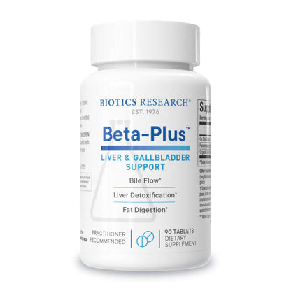 Biotics Beta-Plus Ox Bile Salts & Digestive Enzymes - 90 Tabs | Bile Production, No Gallbladder Support, Liver & Fat Digestion