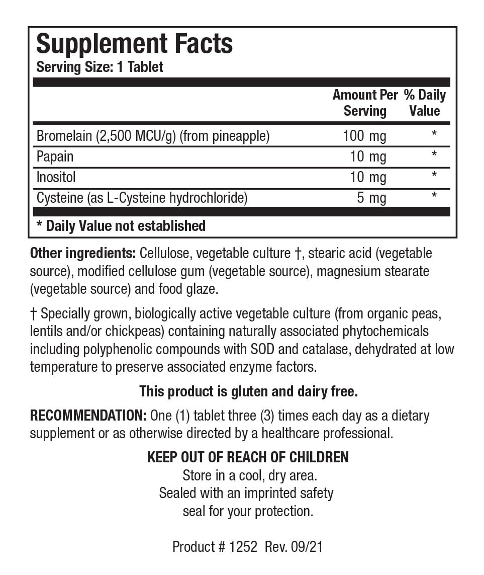 Biotics Research Bromelain Plus Lactose Free Digestive Support – Dairy Free, Muscle Comfort