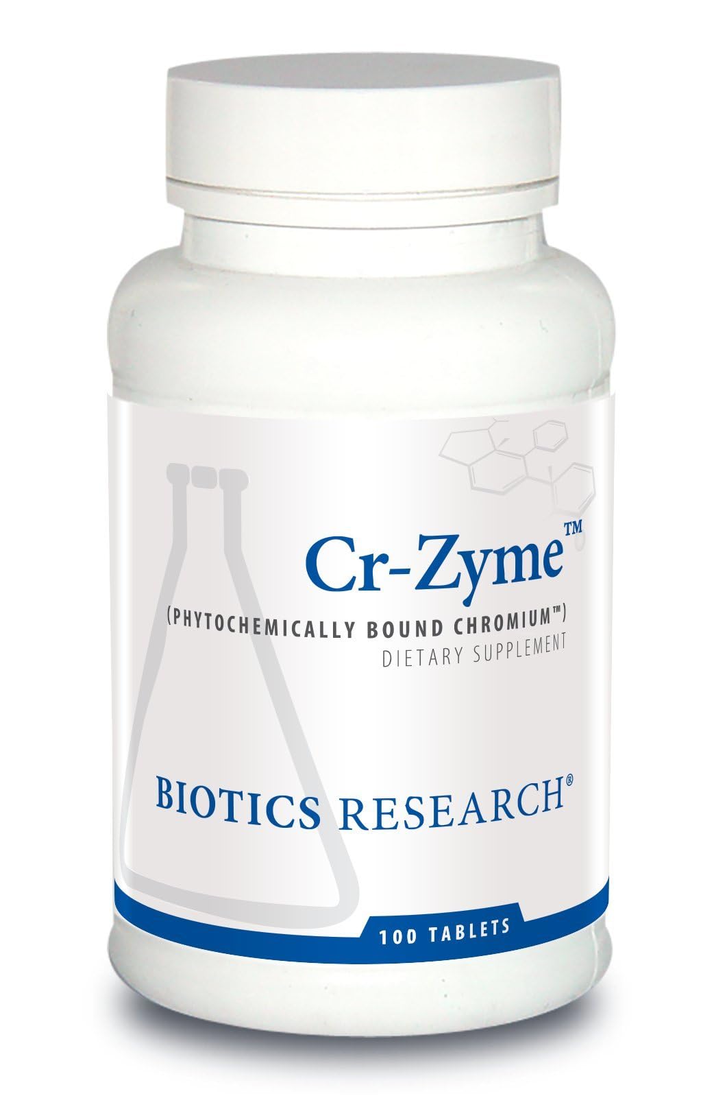 Biotics Research CrZyme Whole Food Chromium Source - Supports Healthy Lipid & Triglyceride Levels, Energy Utilization, Essential Trace Mineral, Bioavailable Form, Professional Grade, 100 Tablets