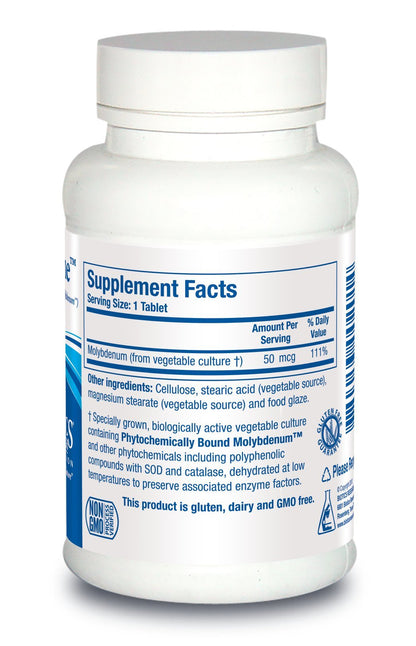 Biotics Research Mo-Zyme Molybdenum 50 micrograms – Liver Support, Detoxification, Essential Trace Element, Healthy Metabolism, Antioxidant Support | 100 Tablets