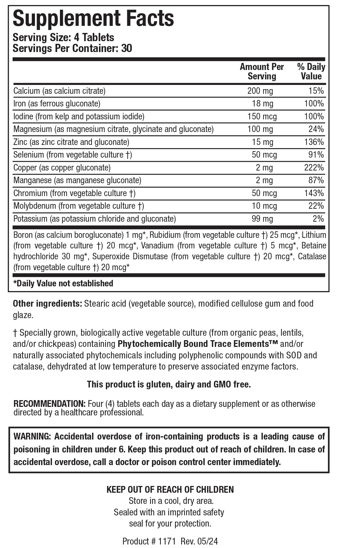 Biotics Research Multi-Mins - Potent Bioavailable Mineral Supplement (120 Tabs)