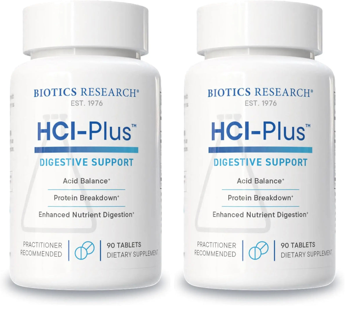 Biotics Research HCl Plus – Digestive Support with Betaine HCl, Pepsin & Glutamic Acid | 90 Tabs (Pack of 2) BritishVita | Premium UK Vitamins & Wellness Supplements