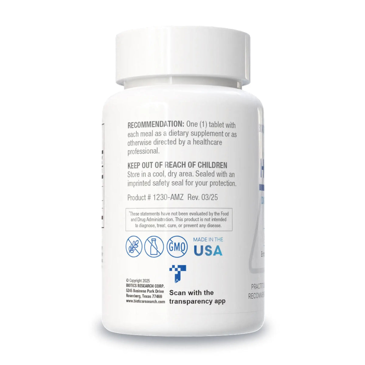 Biotics Research HCl Plus – Digestive Support with Betaine HCl, Pepsin & Glutamic Acid | 90 Tabs (Pack of 2) BritishVita | Premium UK Vitamins & Wellness Supplements