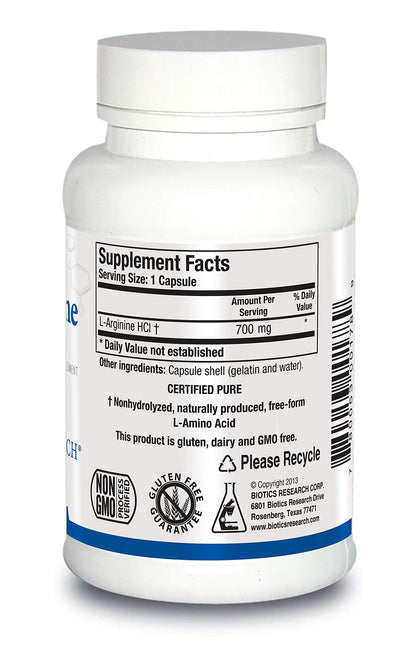 Biotics Research L Arginine – Building Block for Muscles, Exercise Performance, Cardiovascular Health | 100 Capsules