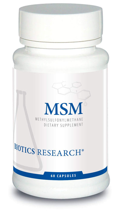 Biotics Research MSM Potent Sulfur Supplement – Collagen Support, Healthy Hair, Skin & Nails (60 Capsules)