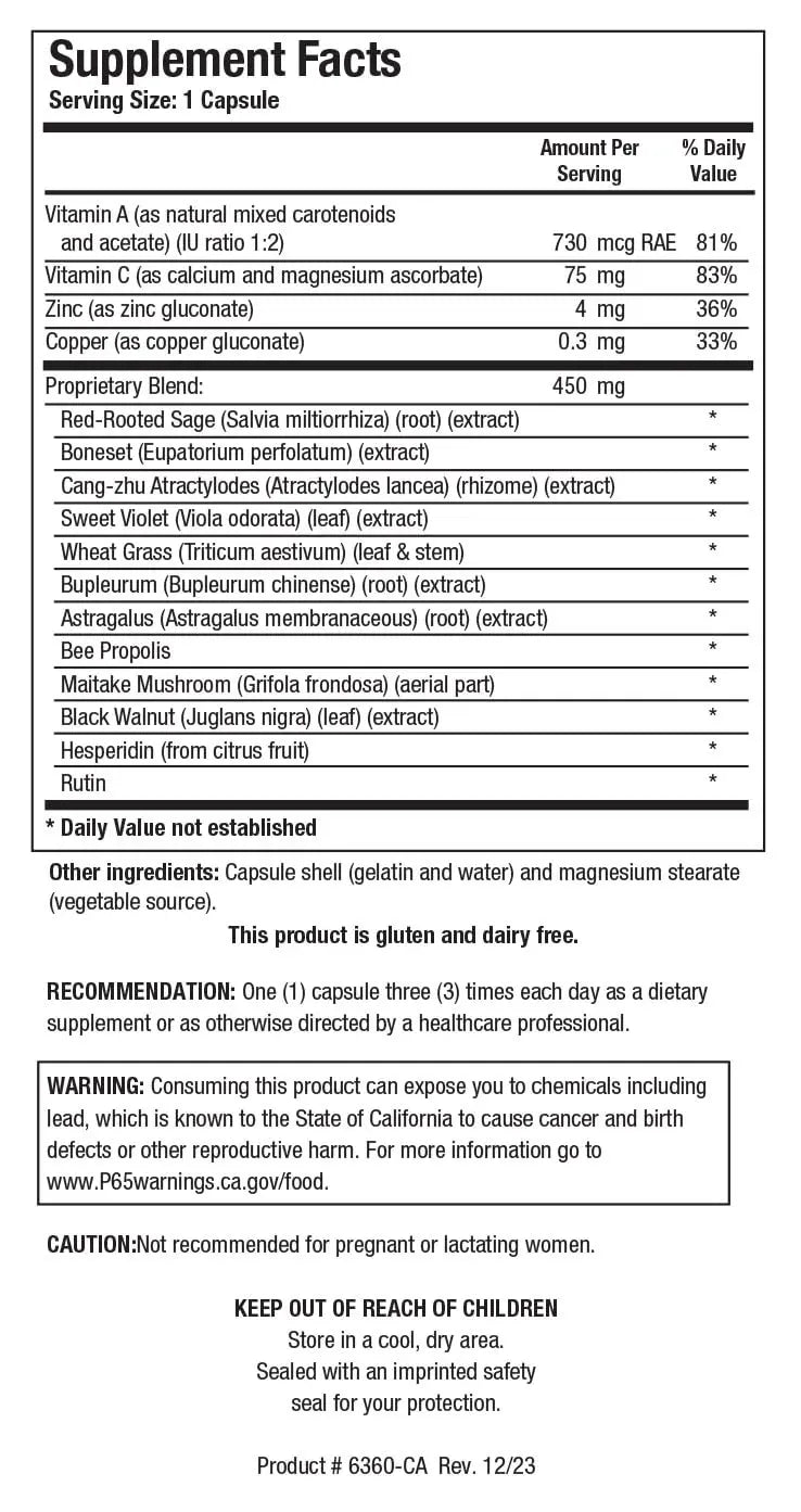 BIOTICS RESEARCH UltraVir-X – Immune Support Supplement with Vitamin C, Zinc, Maitake, Astragalus | 90 Capsules BritishVita | Premium UK Vitamins & Wellness Supplements