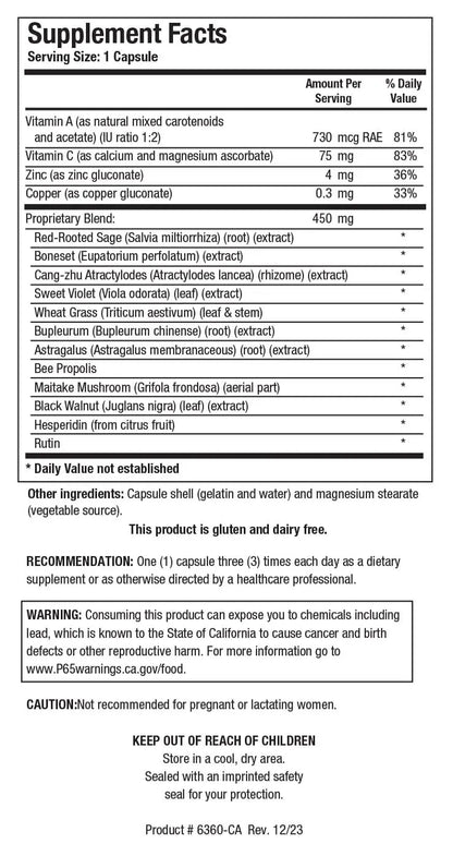 BIOTICS RESEARCH UltraVir-X – Immune Support Supplement with Vitamin C, Zinc, Maitake, Astragalus | 90 Capsules BritishVita | Premium UK Vitamins & Wellness Supplements