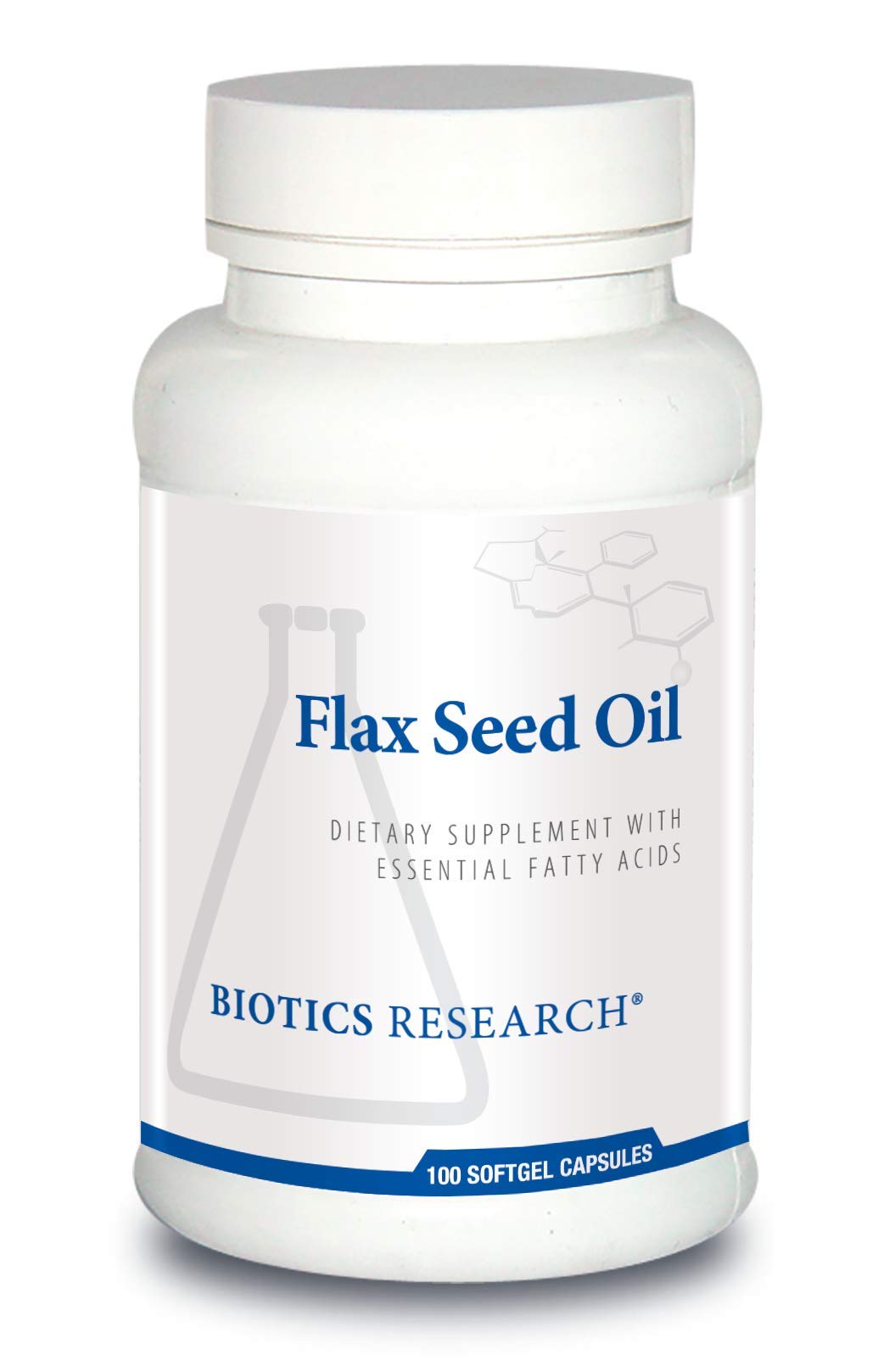 Biotics Research Flax Seed Oil – 1000 mg per Capsule, Cold-Pressed, Organic Flax Seed, 100 Softgels, Heart Health
